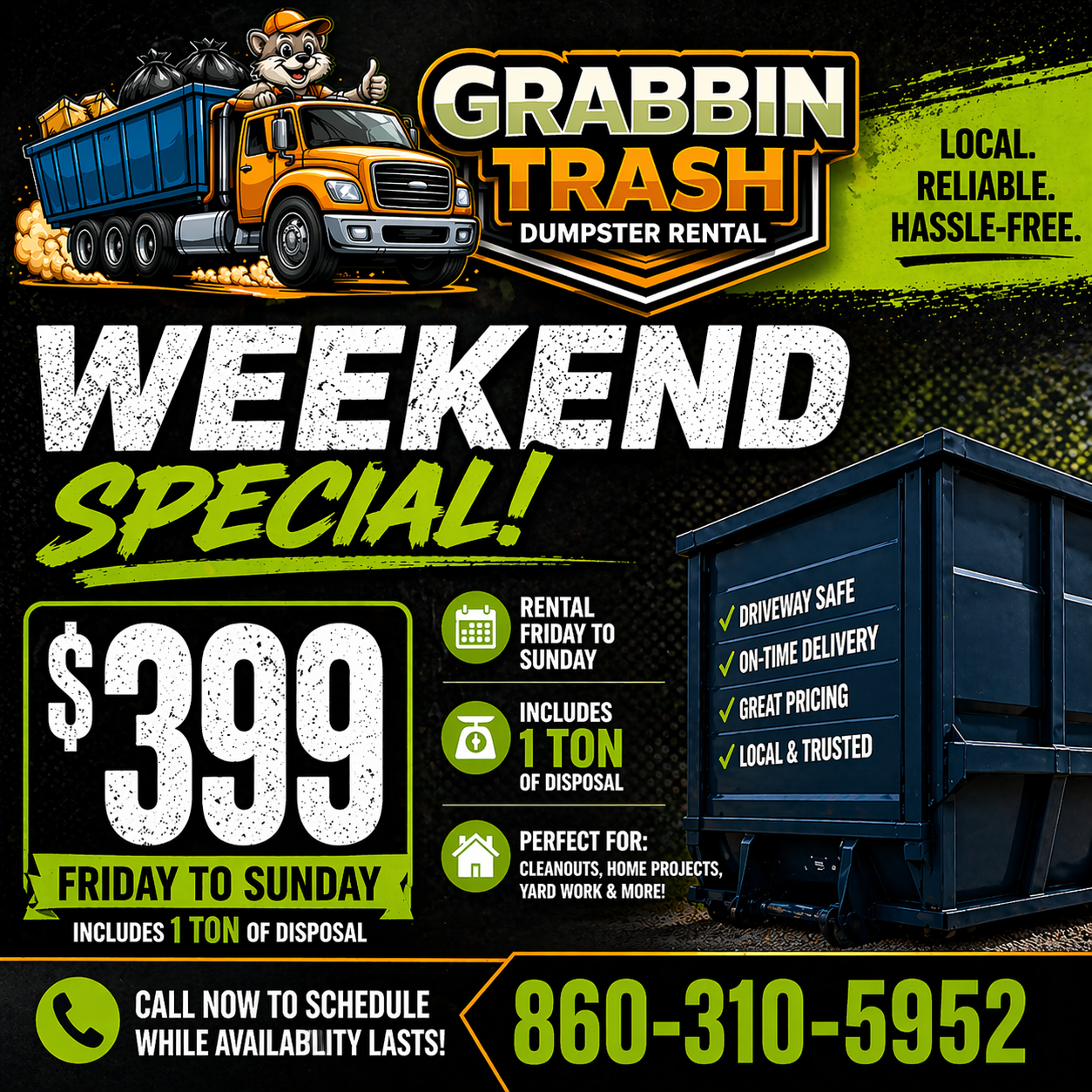 Grabbin Trash weekend special ad